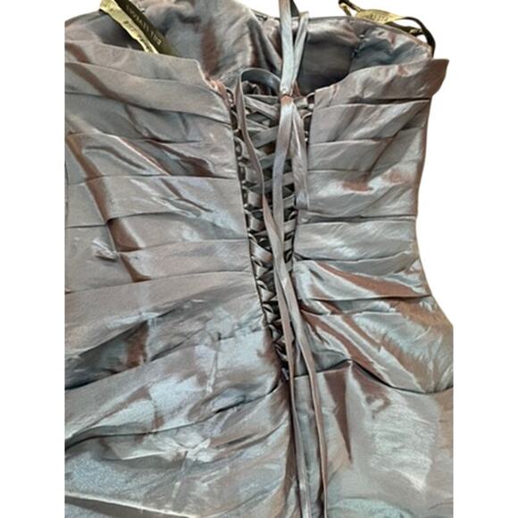 NWT!! "BILL LEVKOFF" Purple/Blue Iridescent Strapless Dress Prom Formal SZ 10 - Picture 16 of 16